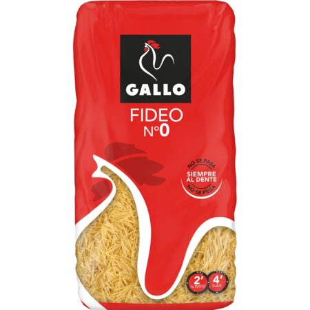 Fideo Gallo Cabellín Nº0 450g.