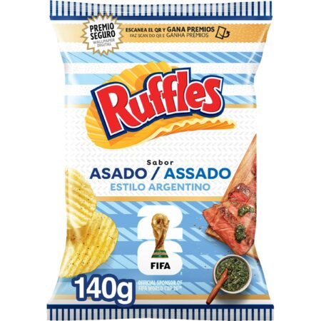 Patatas Ruffles Sabor Asado Estilo Argentino 140g.